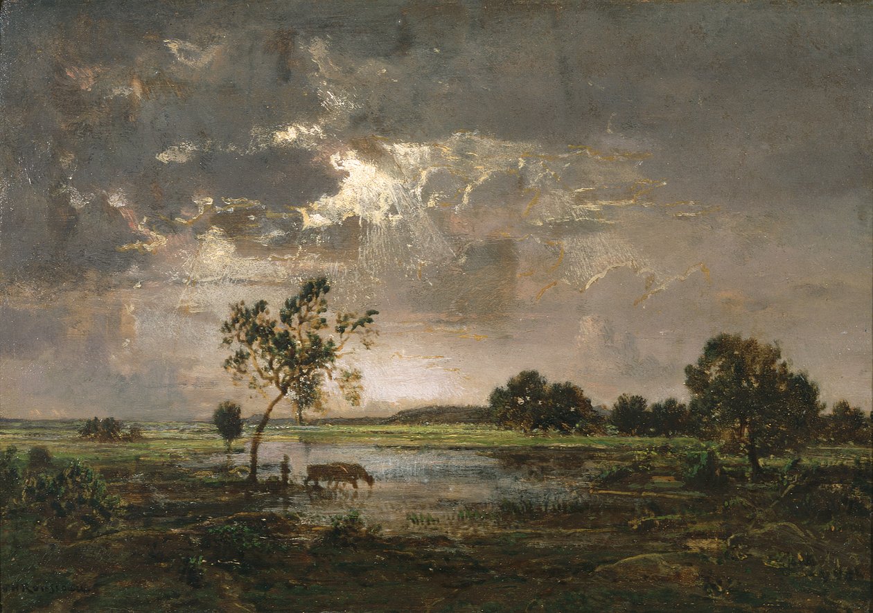 Landschaft, um 1842 von Theodore Rousseau