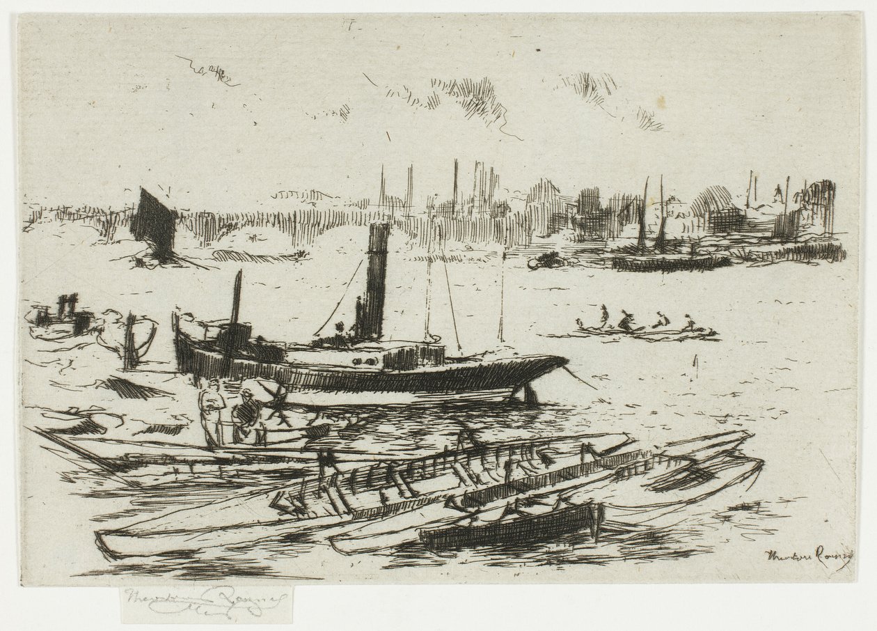 Das Dampfschiff, Chelsea Embankment von Theodore Roussel