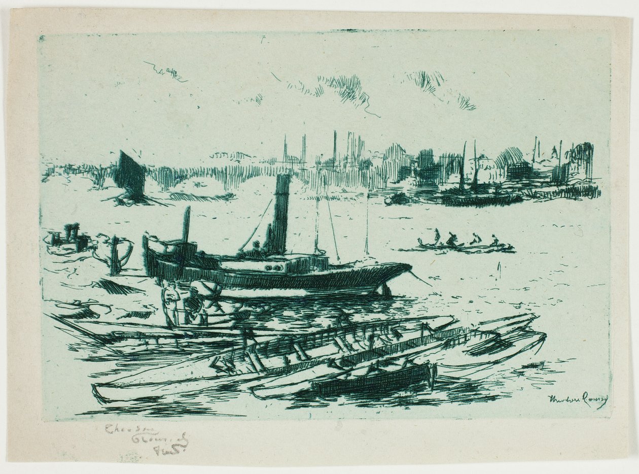 Das Dampfschiff, Chelsea Embankment von Theodore Roussel