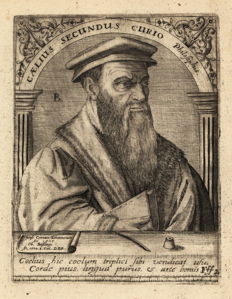 Celio Secondo Curione, italienischer Humanist von Theodore de Bry
