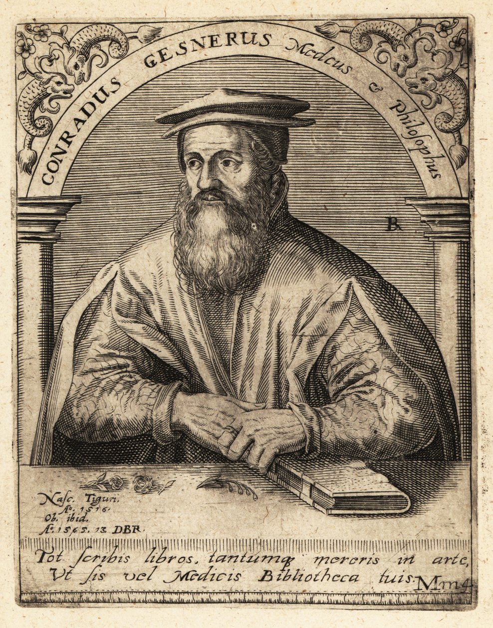 Conrad Gessner, Schweizer Arzt von Theodore de Bry