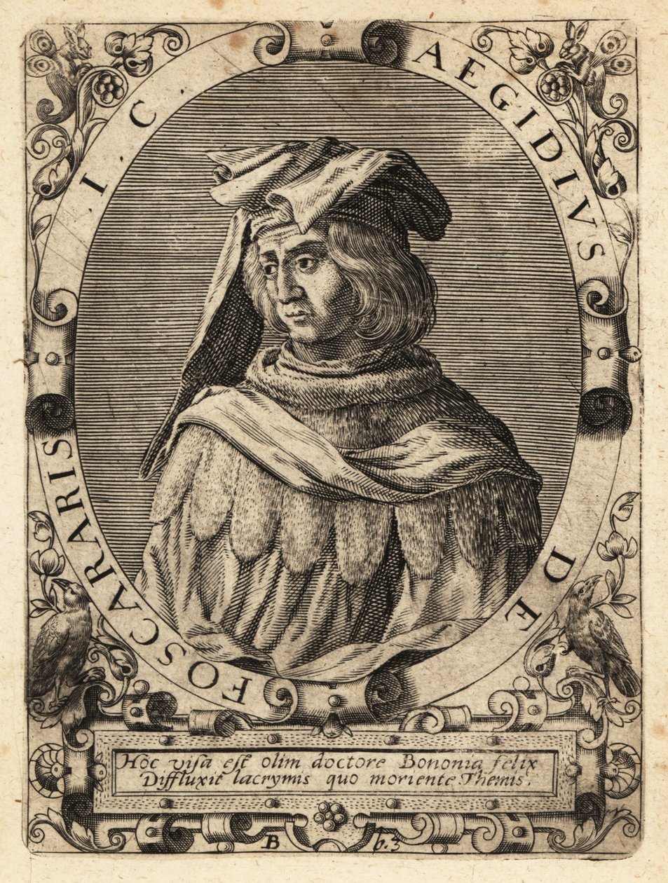 Egidio Foscherari, gest. 1289, italienischer Jurist von Theodore de Bry