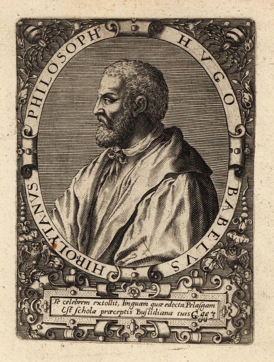 Hugues Babet, französischer Philosoph von Theodore de Bry