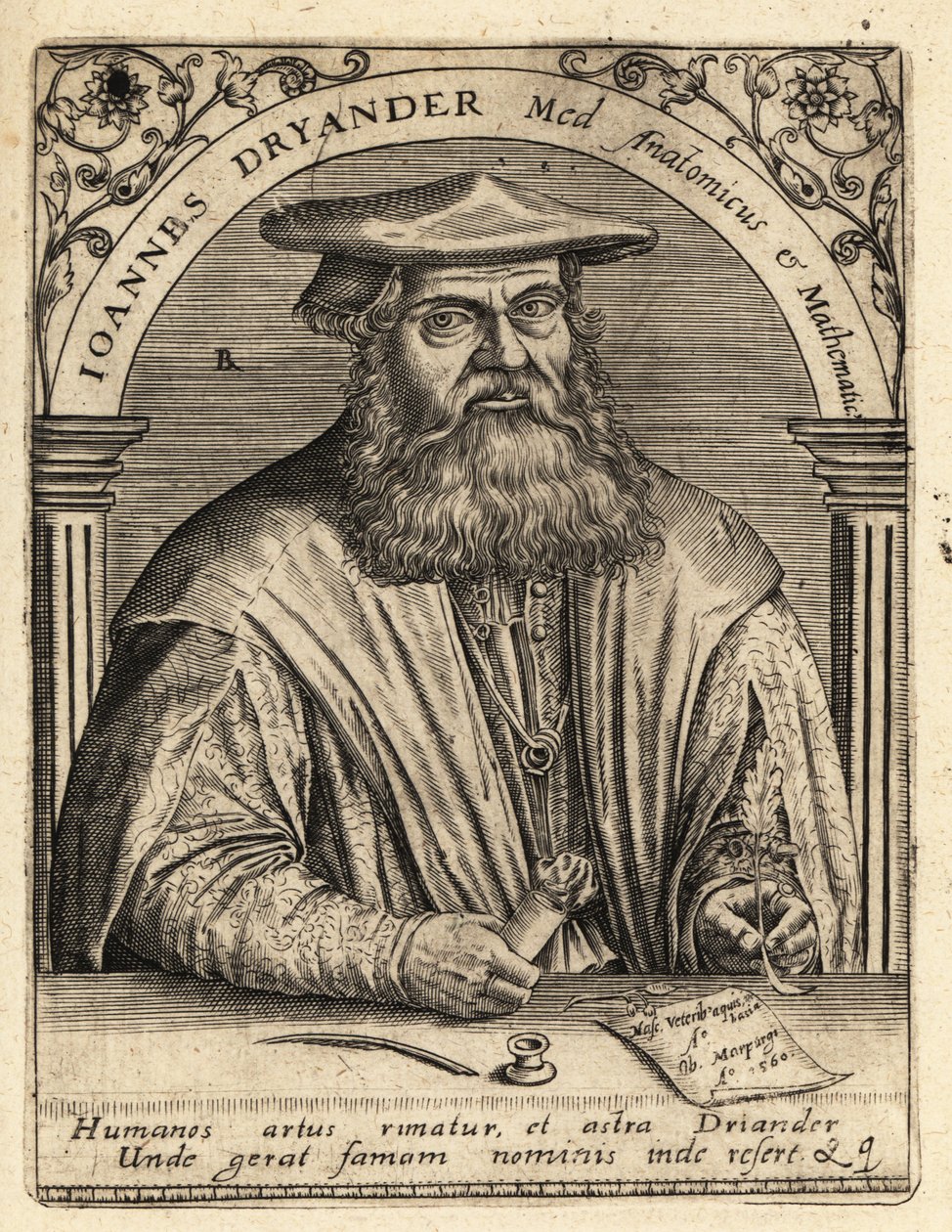 Johann Dryander, deutscher Anatom von Theodore de Bry