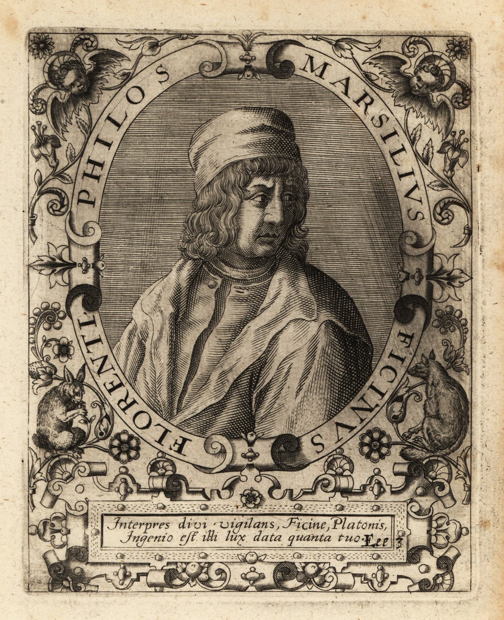 Marsilio Ficino, italienischer Gelehrter von Theodore de Bry