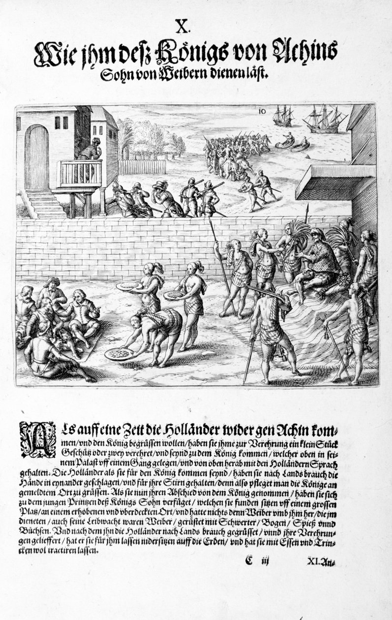 Opfergaben für den König, 1606 von Theodore de Bry