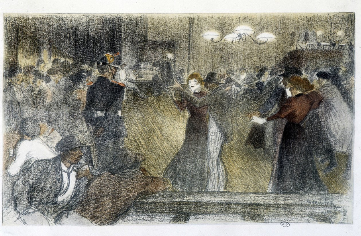 Ball - Zeichnung von Steinlen von Théophile Alexandre Steinlen