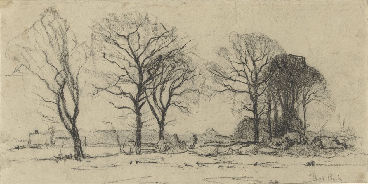 Landschaft mit Bäumen von Theophile de Bock