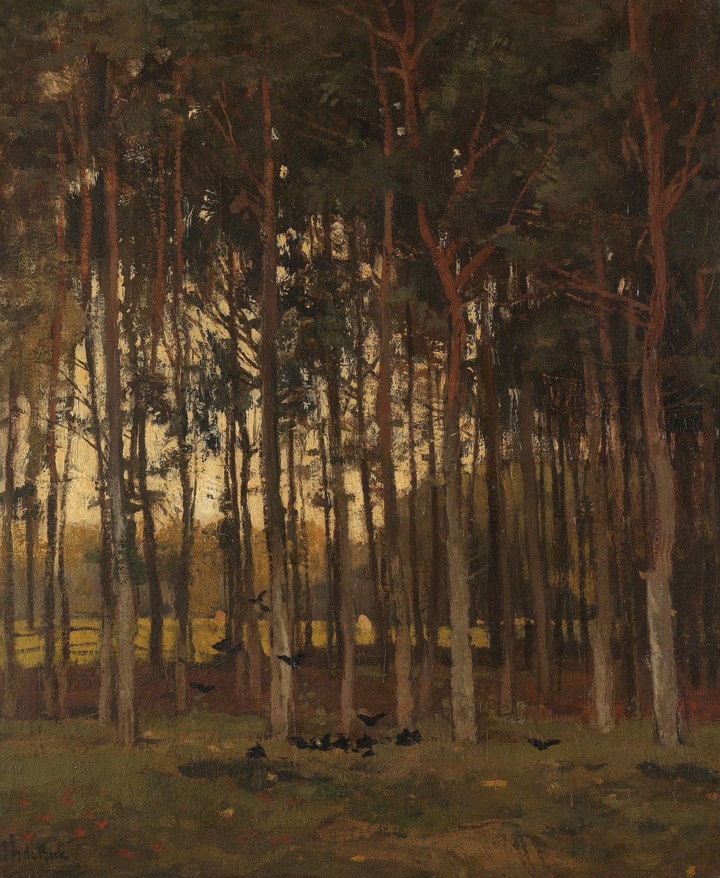 Ansicht im Wald von Theophile de Bock