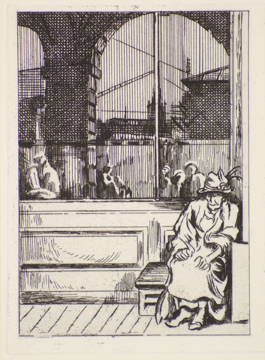 Alte Frau, 20. Jahrhundert von Therese Lessore