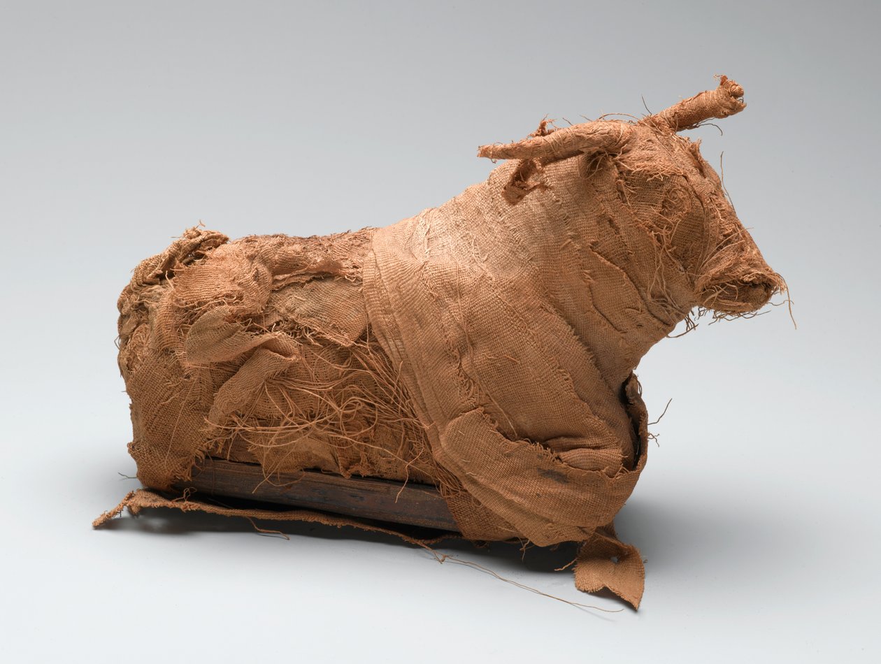Kleines Modell eines Stiers von Third Intermediate Period Egyptian