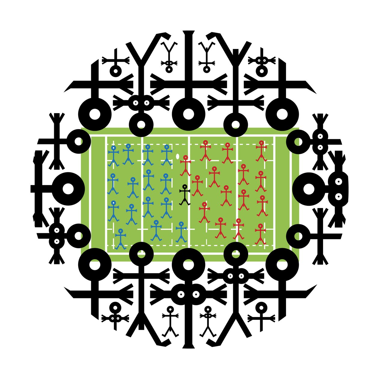 Menschenmenge Ikone Rugby von Thisisnotme Thisisnotme