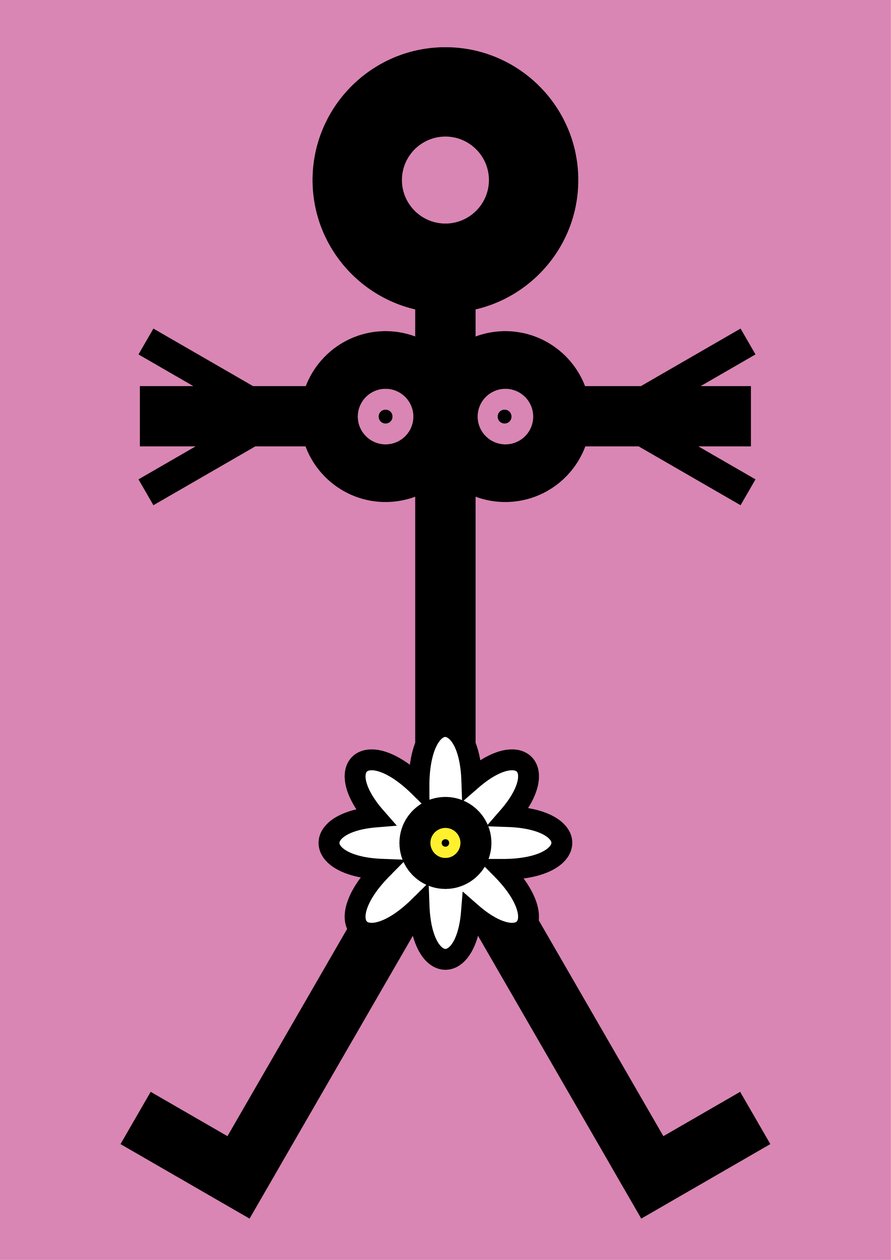 Frau mit Blume Ikone von Thisisnotme Thisisnotme
