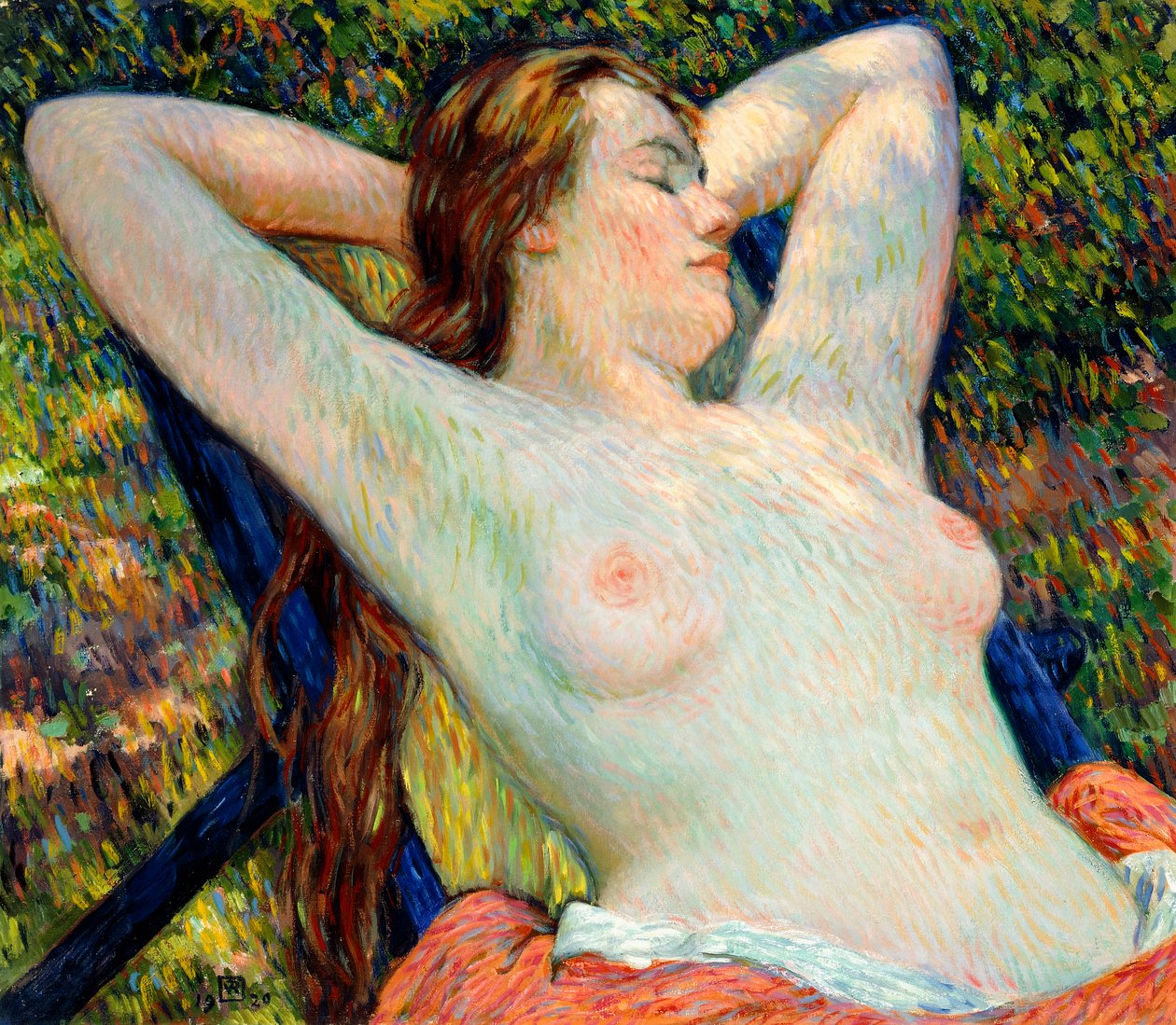 Siesta des Modells, 1920 von Théo van Rysselberghe