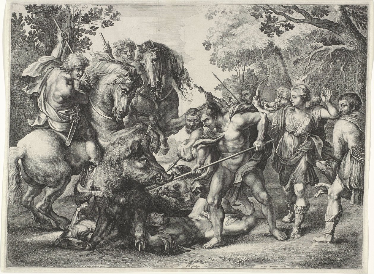 Jagd auf den kalydonischen Eber von Théodorus van Kessel