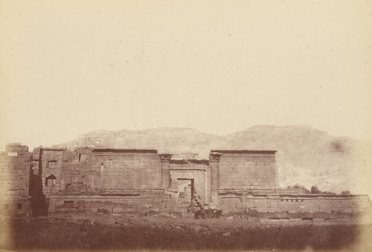 (Blick auf den Palast von Medinet Habu) von Théodule Devéria