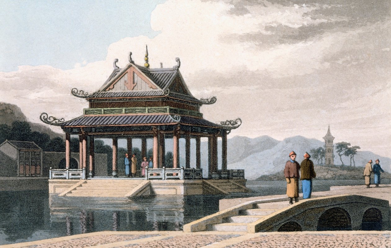 Chinesischer Pavillon, 1810 von Thomas und William Daniell