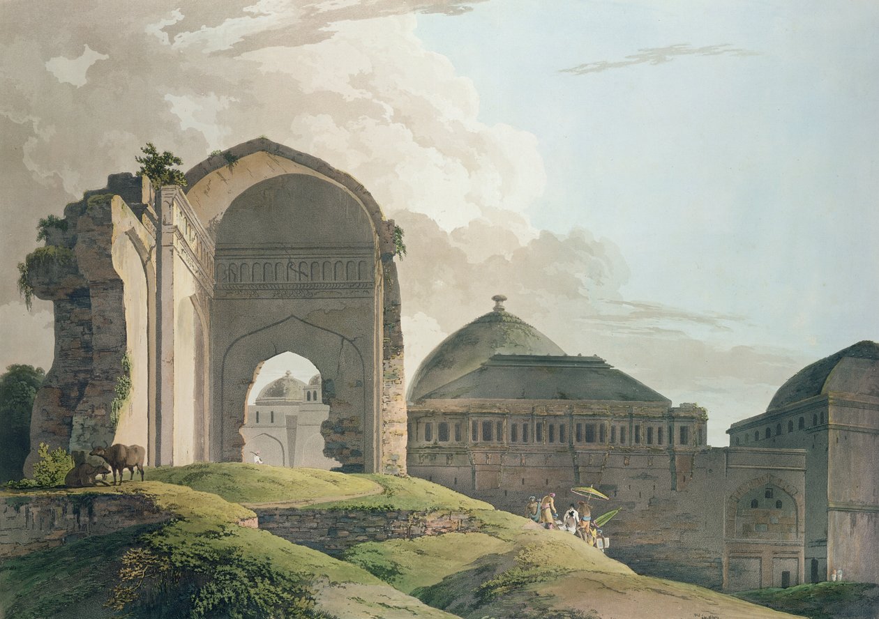 Die Ruinen des Palastes in Madurai, 1798 von Thomas und William Daniell