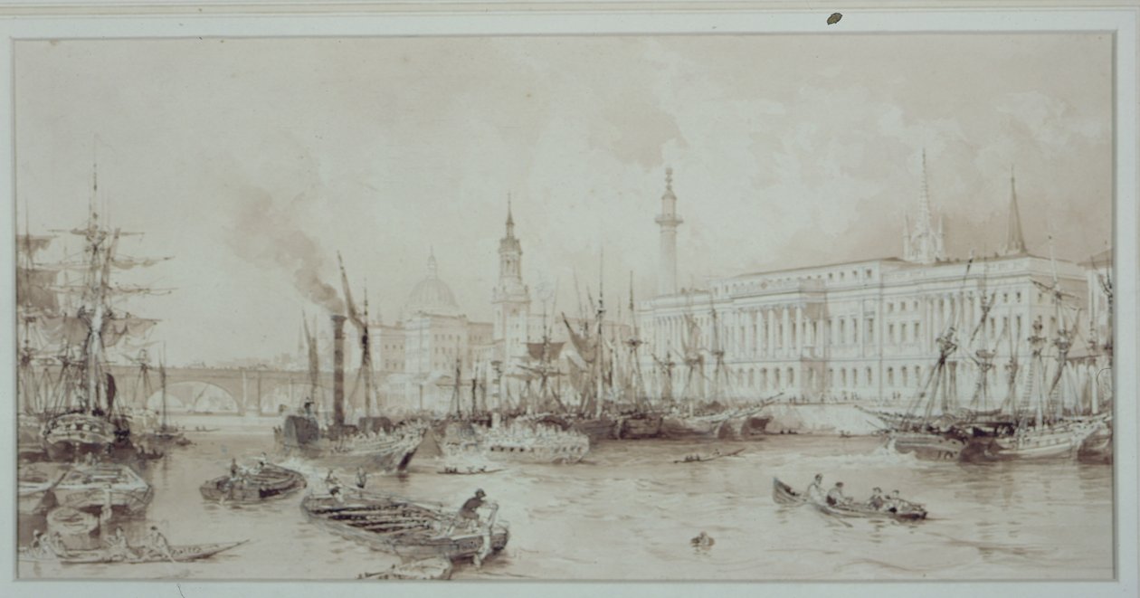 Der Hafen von London von Thomas Allom