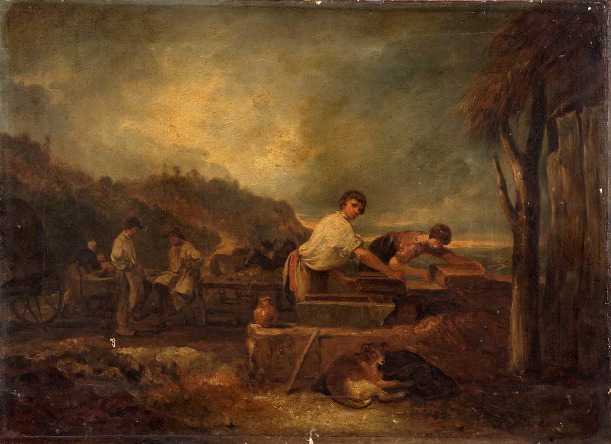 Landschaft mit arbeitenden Maurern von Thomas Barker of Bath