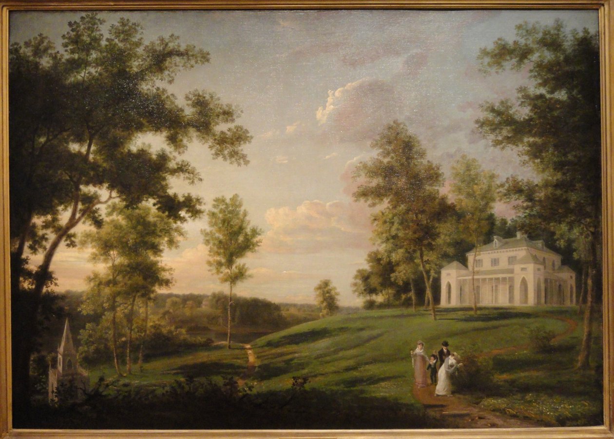 Südostansicht von Sedgeley Park von Thomas Birch