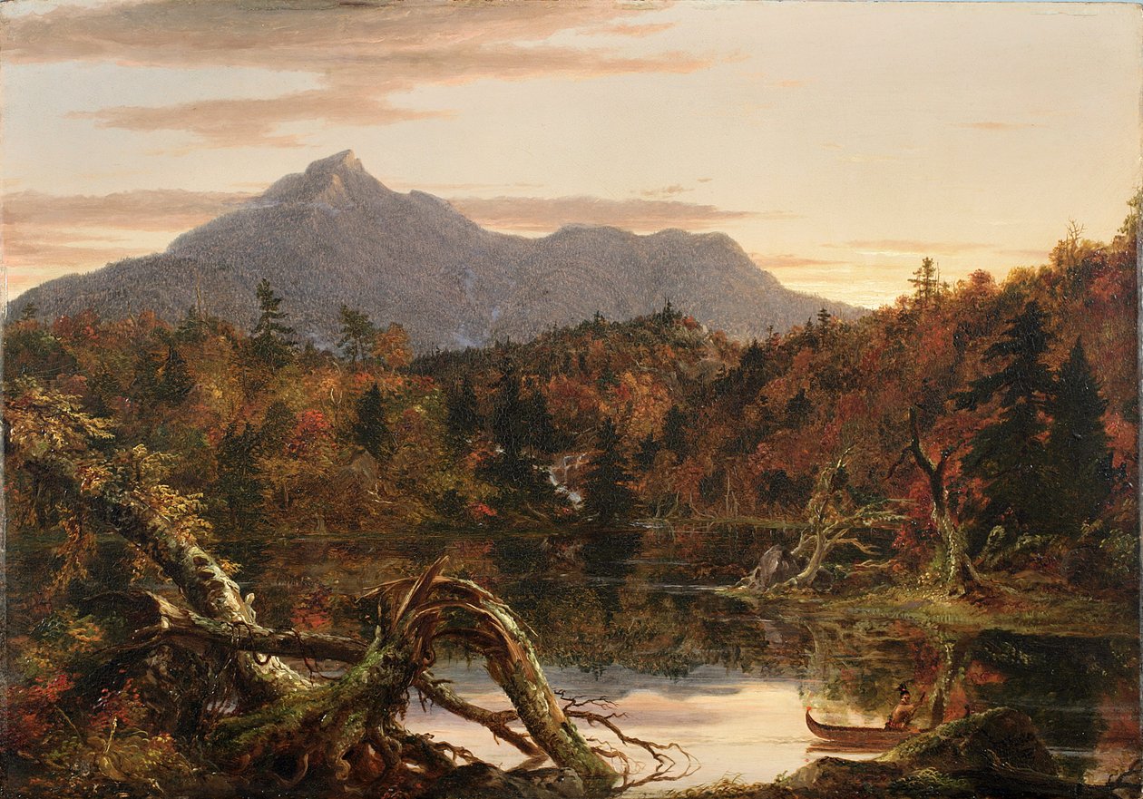 Herbstdämmerung, Blick auf den Corway Peak, 1834 von Thomas Cole