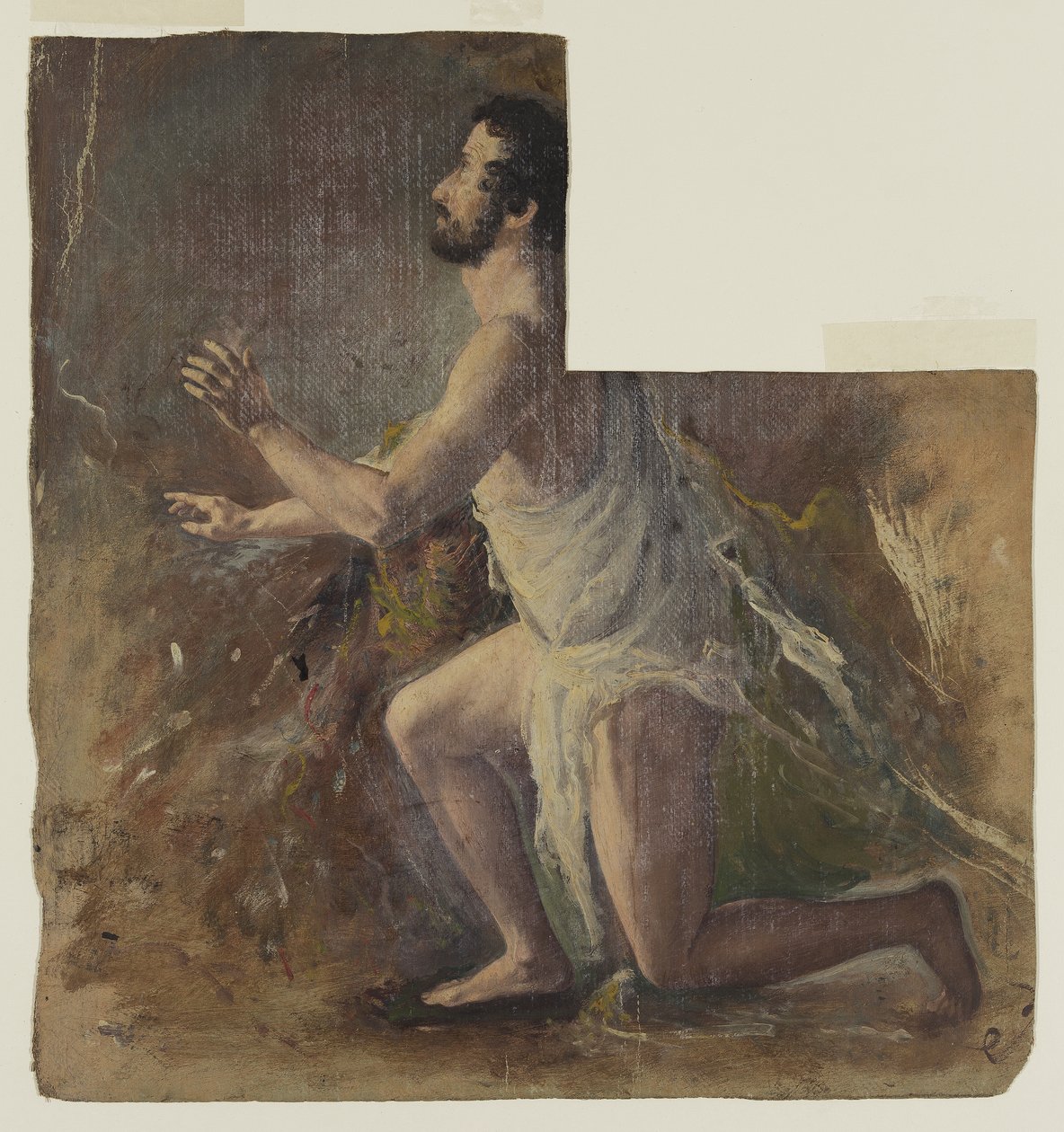 Kniende männliche Figur von Thomas Cole