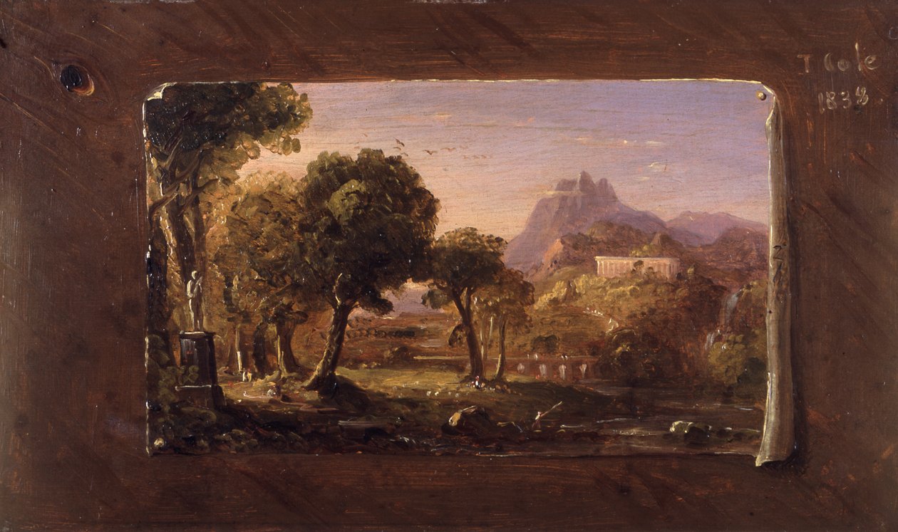 Studie für Traum von Arkadien, 1838 von Thomas Cole