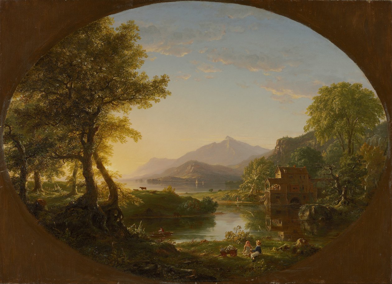 Die Mühle, Sonnenuntergang von Thomas Cole