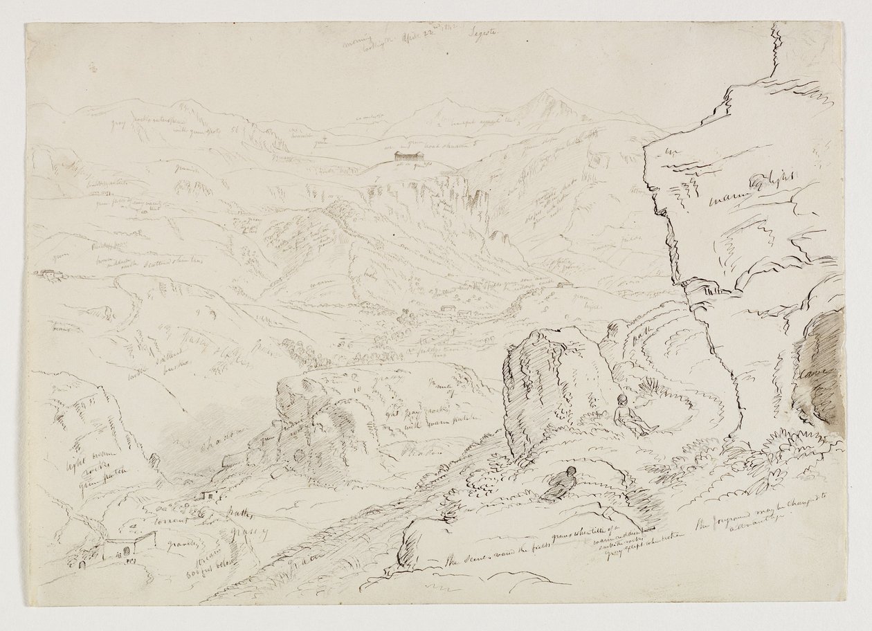 Das Tal und der Tempel von Segesta, Sizilien, 1842 von Thomas Cole