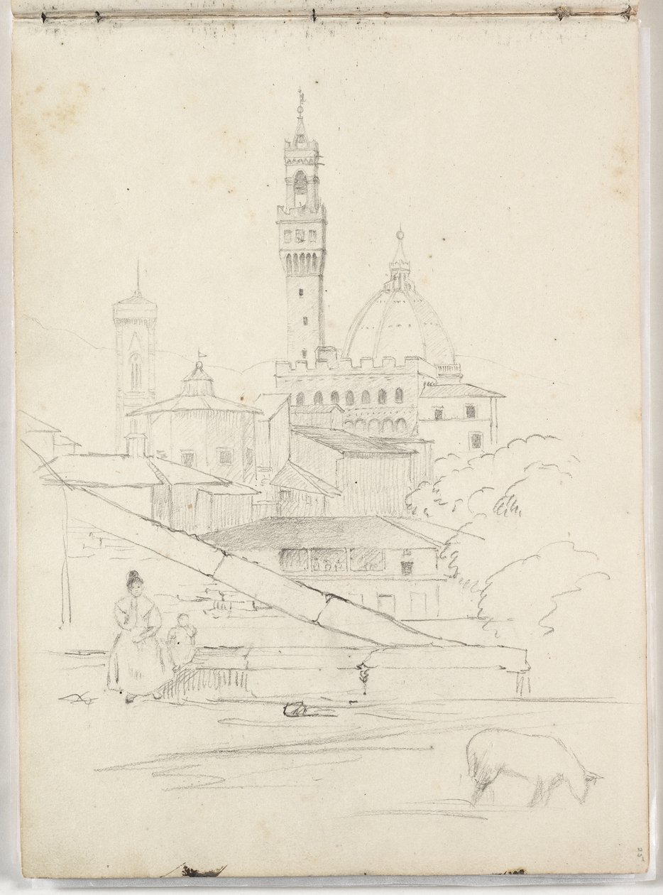 Unbetitelt (Teilansicht von Florenz) 1831 von Thomas Cole