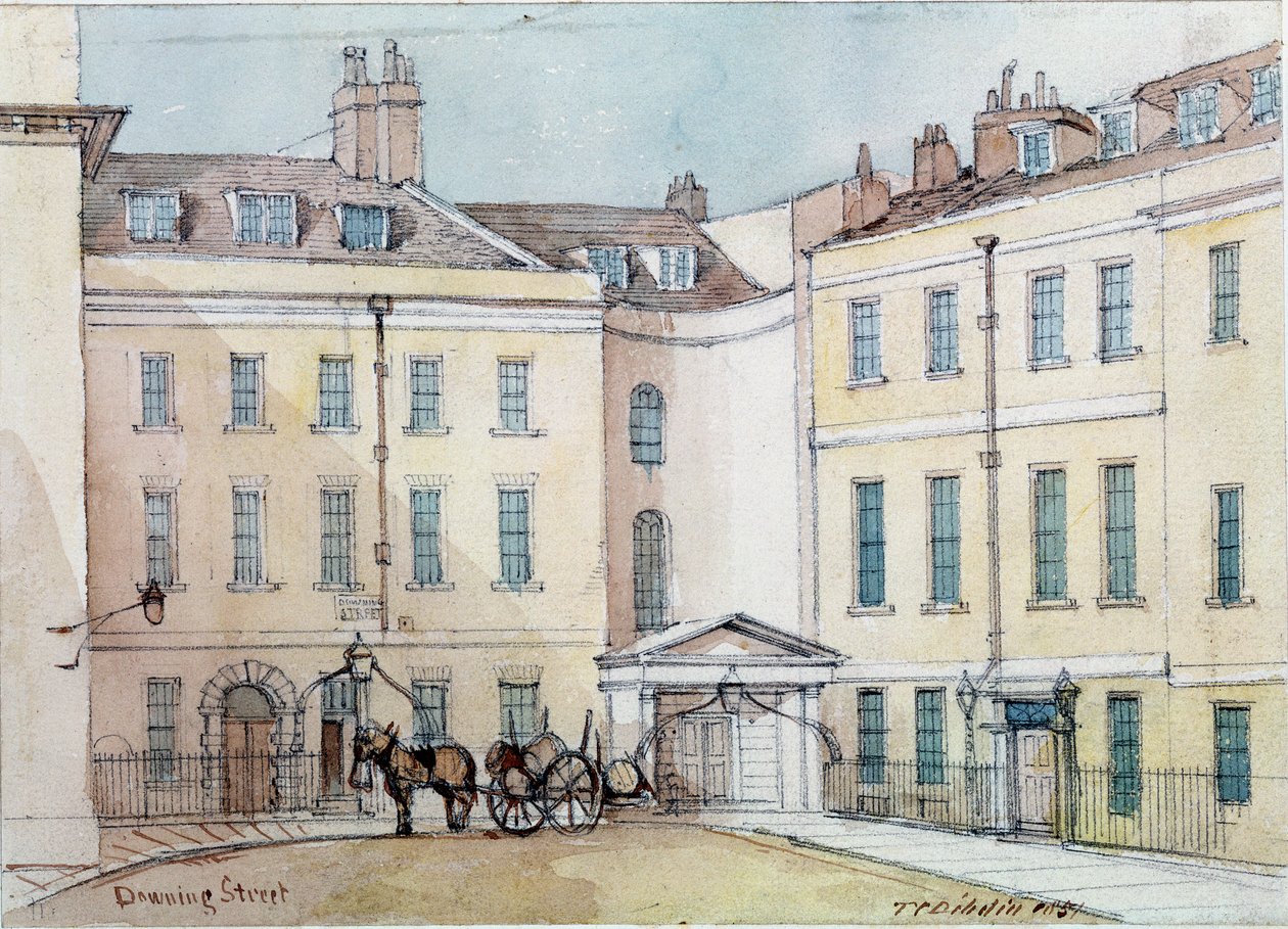 Downing Street, 1851 von Thomas Colman Dibdin