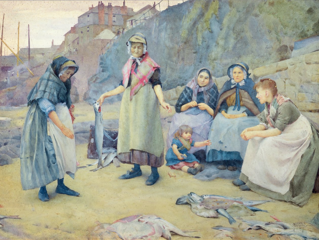 Fische zeigen, 1891 von Thomas Cooper Gotch