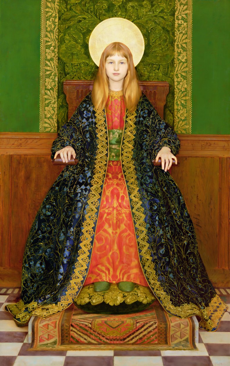 Das Kind auf dem Thron, ca. 1894 von Thomas Cooper Gotch