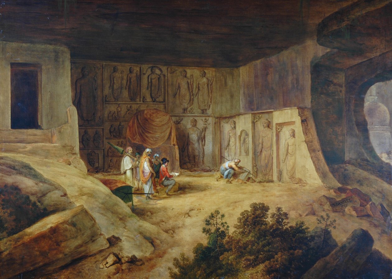 Inneres der Kanaree-Höhle in Salsette von Thomas Daniell