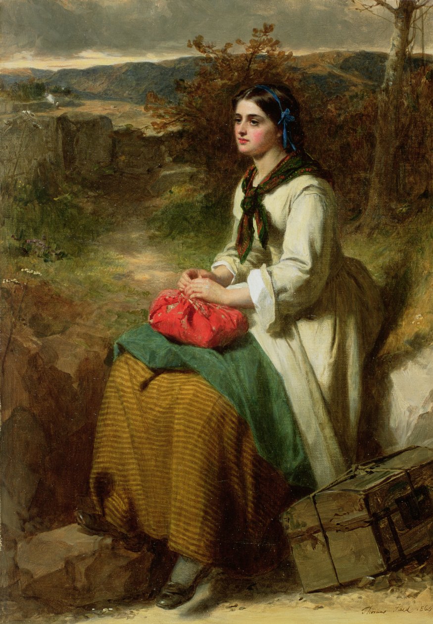 Lucys Umzug, 1864 von Thomas Faed