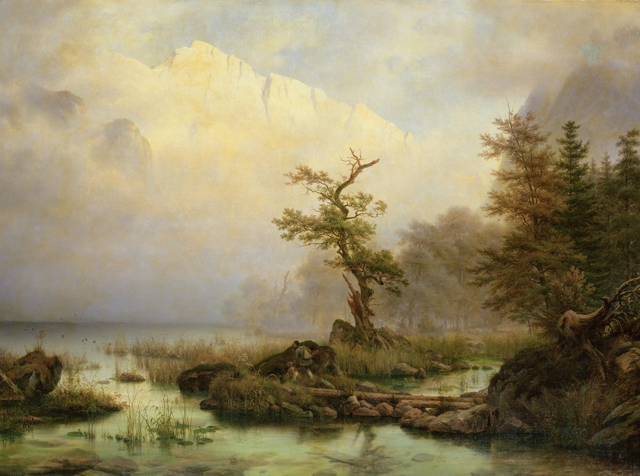 Ein Herbstmorgen am Königssee, 1835 von Thomas Fearnley