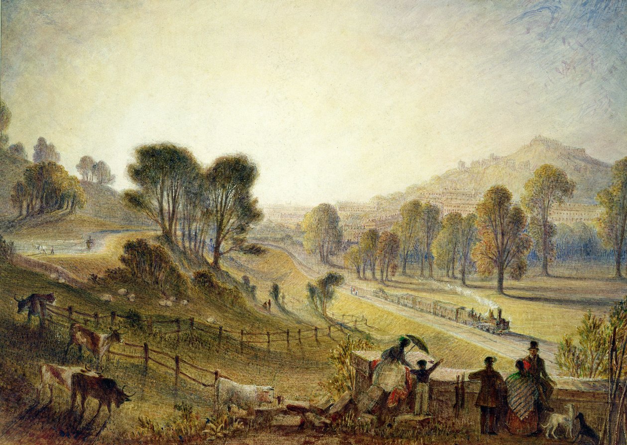 Bath von Bathampton, 1840-45 von Thomas Francis Dicksee