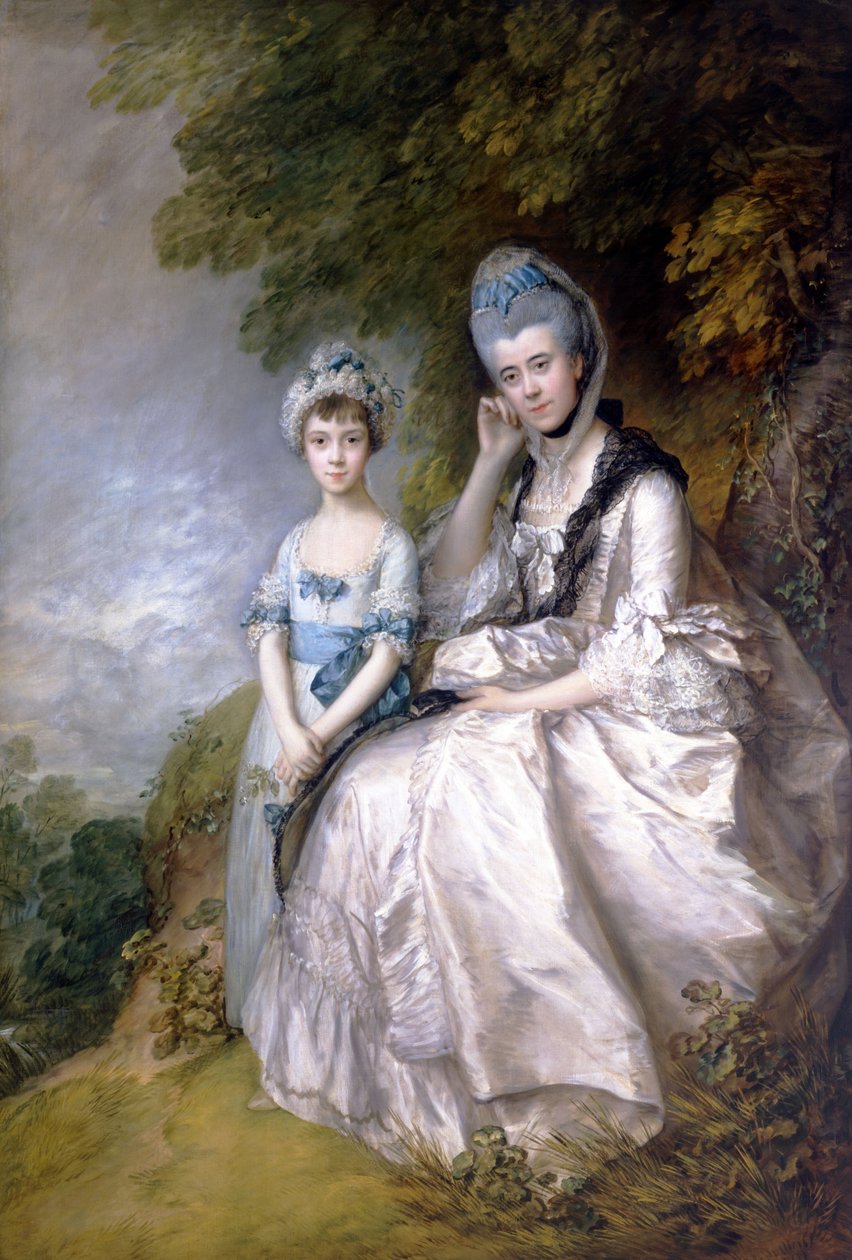 Hester, Gräfin von Sussex, und ihre Tochter, Lady Barbara Yelverton von Thomas Gainsborough