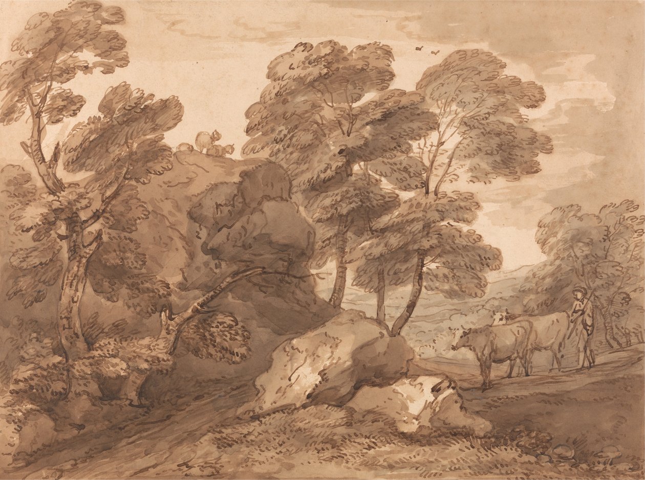 Landschaft mit Kühen von Thomas Gainsborough