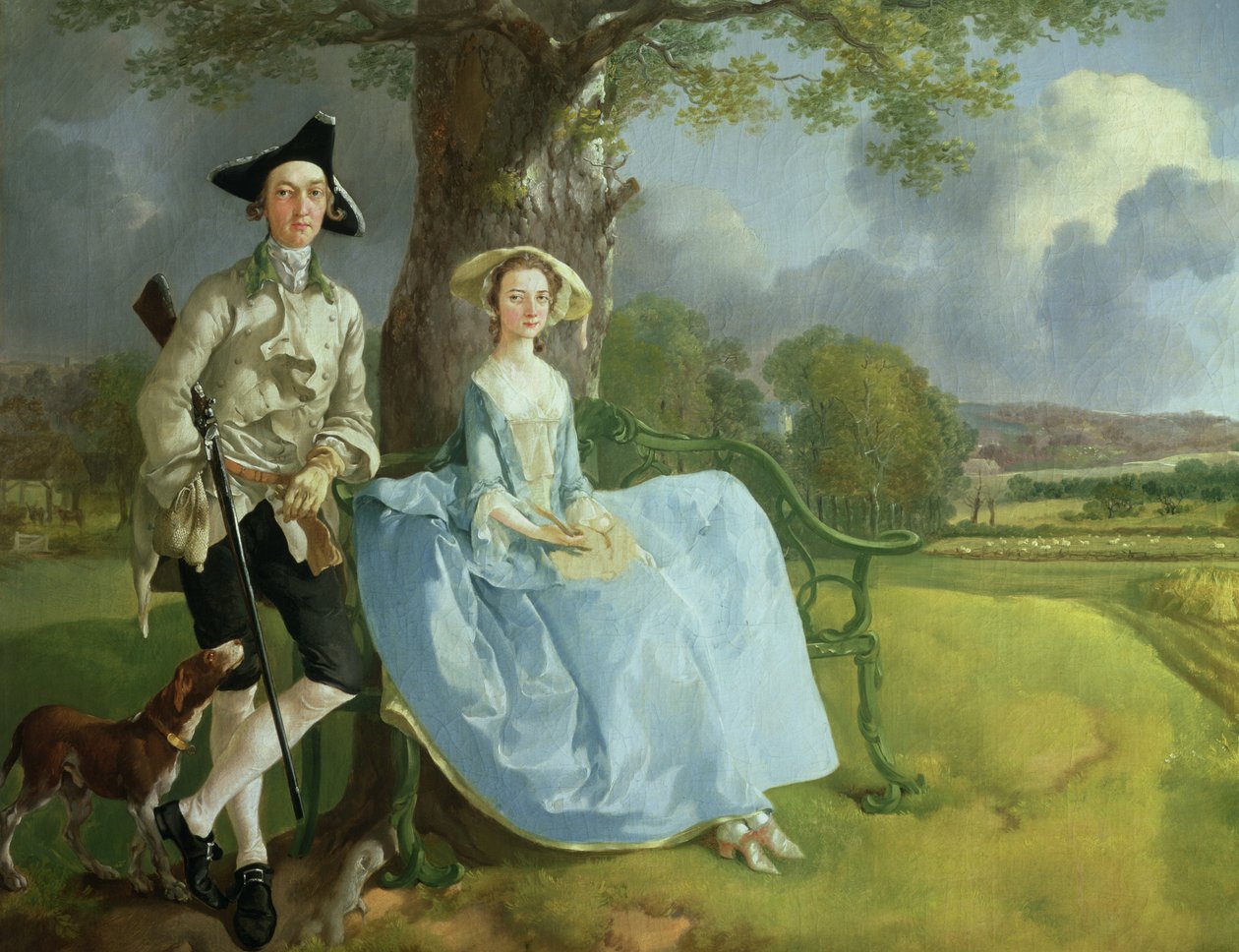 Mr und Mrs Andrews (Detail) von Thomas Gainsborough