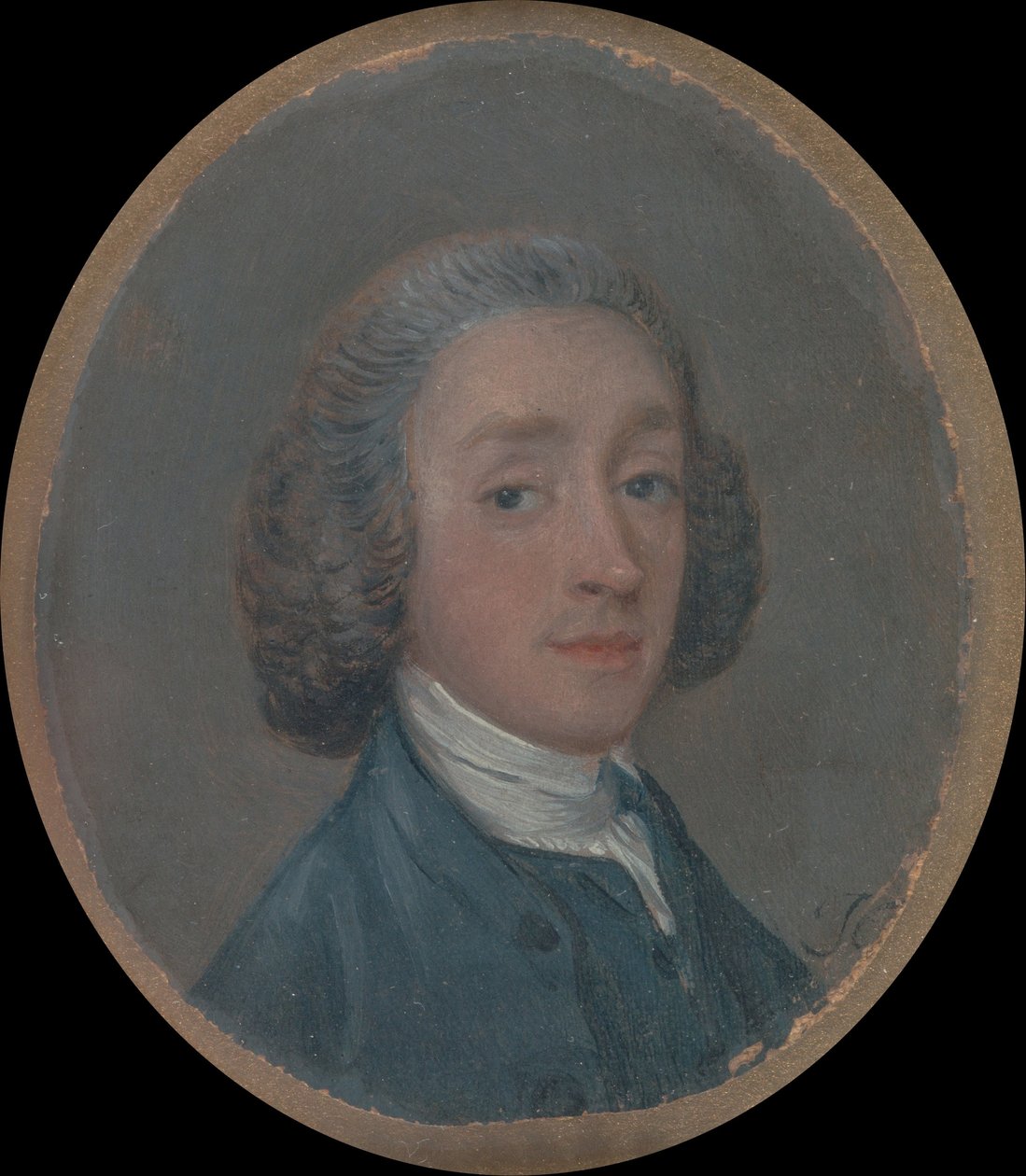 Porträt eines jungen Mannes mit gepuderter Frisur von Thomas Gainsborough