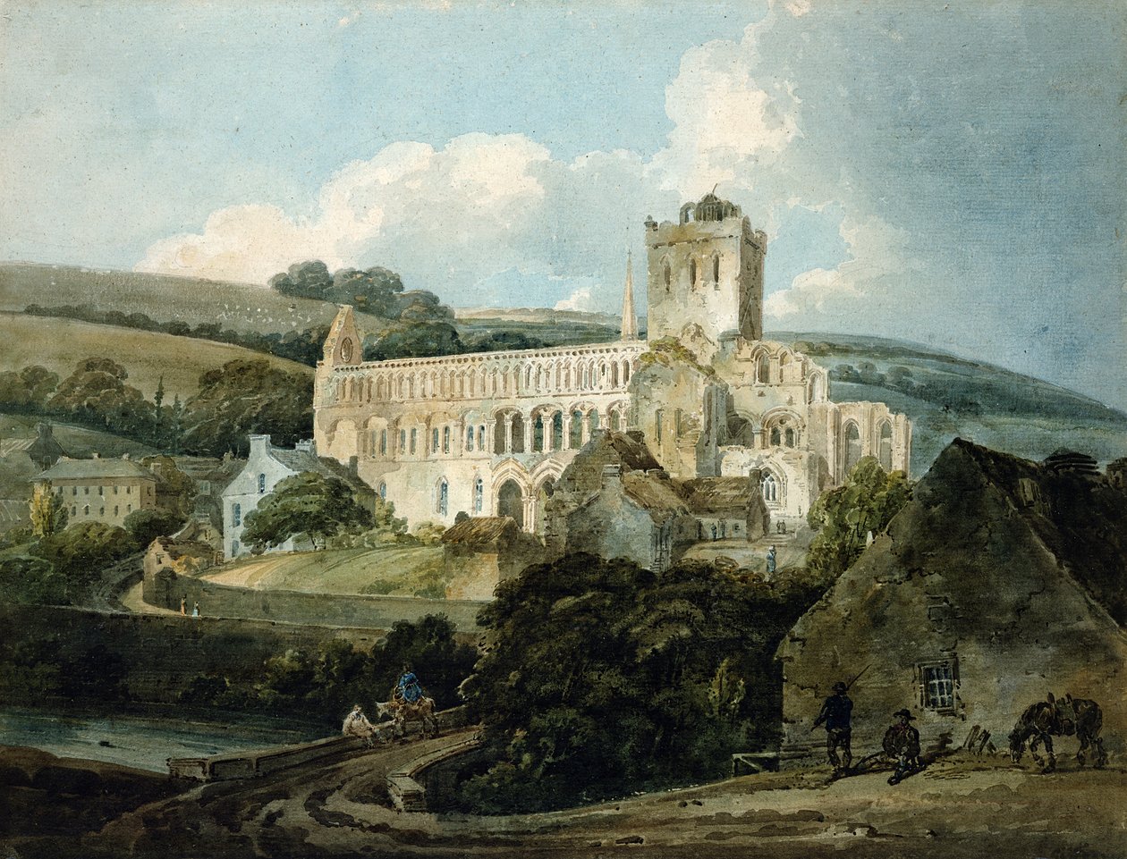 Jedburgh Abbey von Südosten von Thomas Girtin