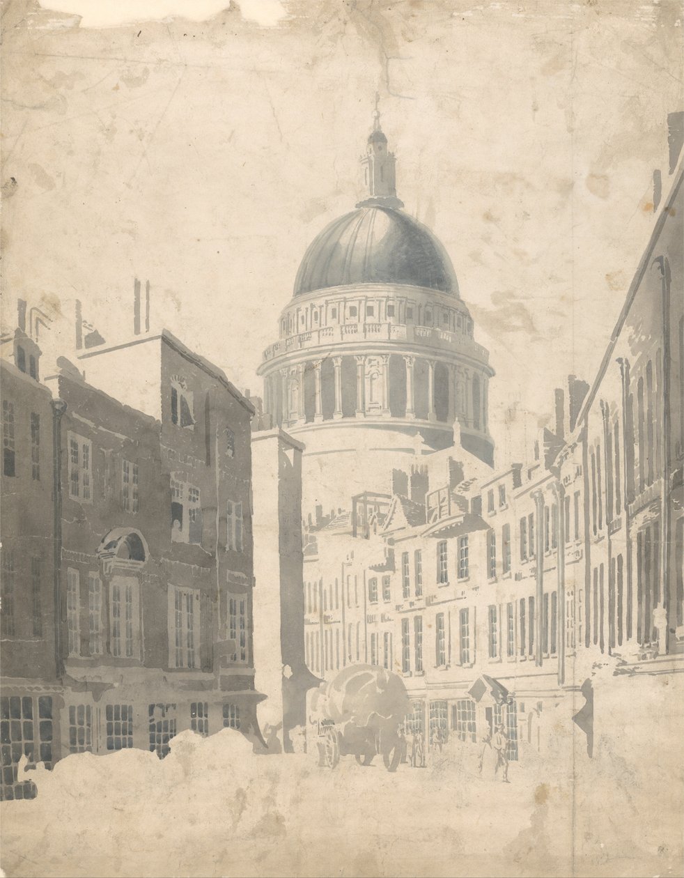St. Pauls Kathedrale, von St. Martins-le-Grand, London von Thomas Girtin