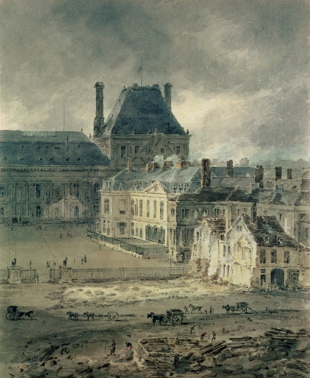 Der Palast des Louvre, 1801-2 von Thomas Girtin