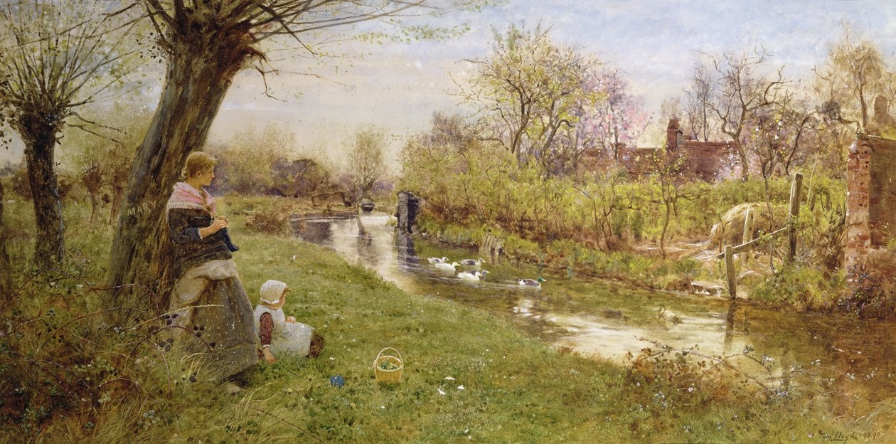 Enten beobachten, 1890 von Thomas James Lloyd