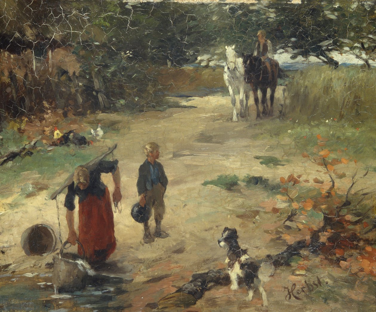 Am Dorfteich (ca. 1888) von Thomas Ludwig Herbst