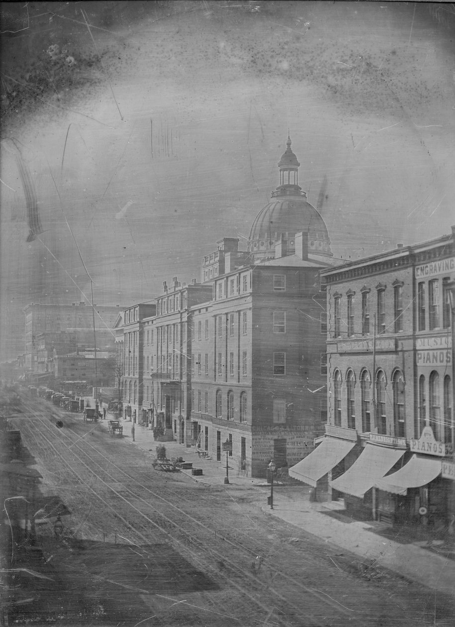 Ein Blick auf die Fourth Street, Blick nach Süden von der Olive Street. von Thomas M. Easterly