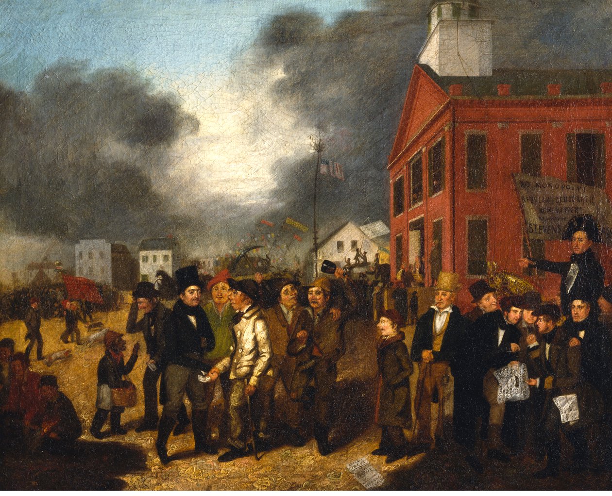 Erste Staatswahl in Detroit, Michigan, ca. 1837 von Thomas Mickell Burnham