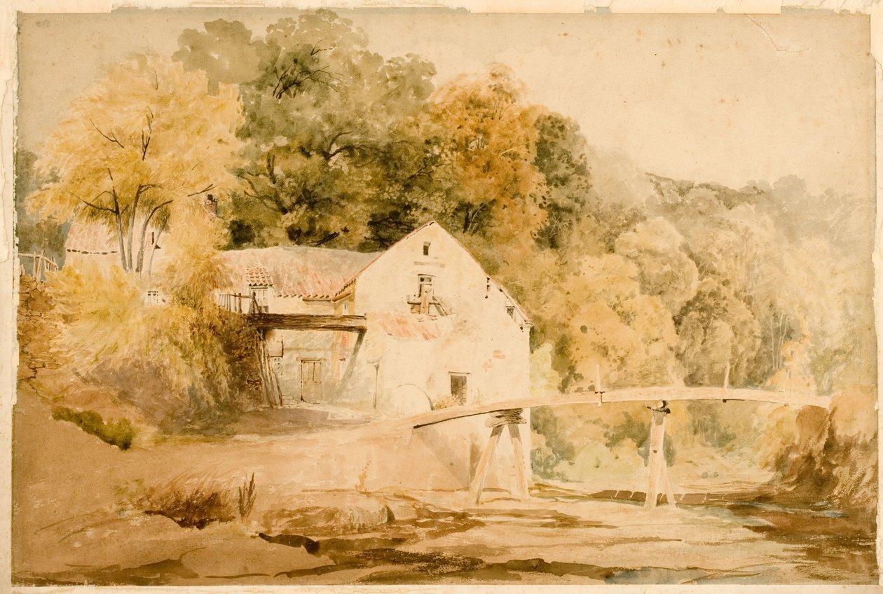 Die alte Flintmühle am Ouseburn von Thomas Miles II Richardson